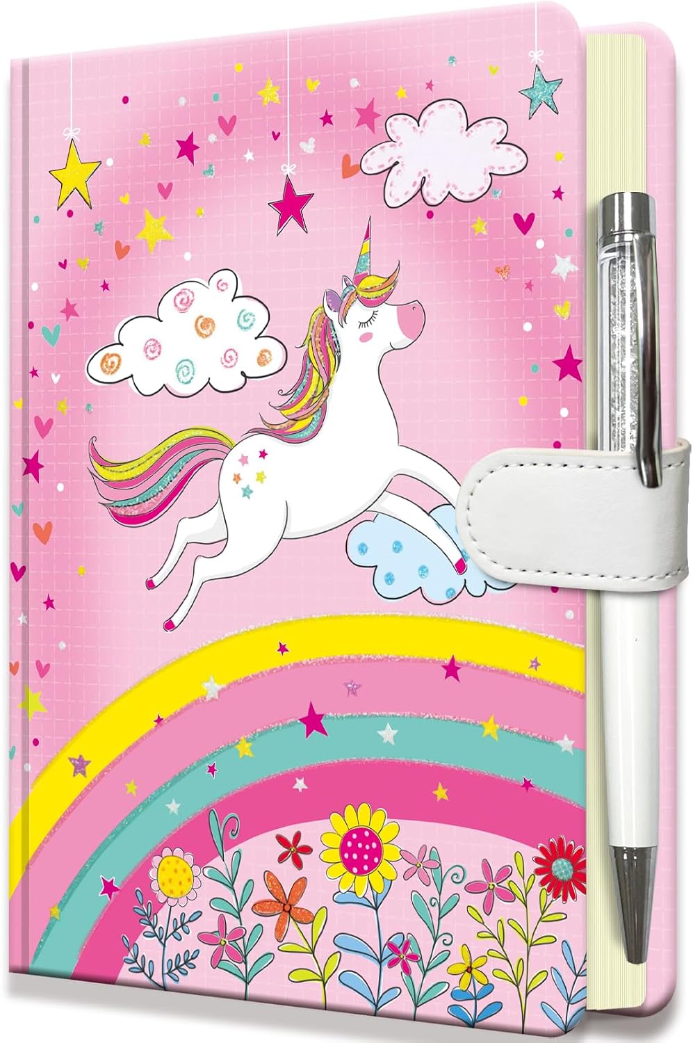 Unicorn journal for girls with pen