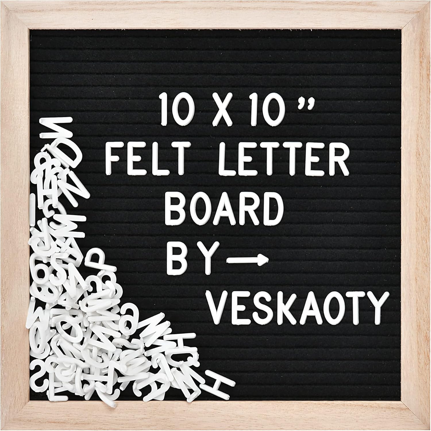 Felt letter board with letters