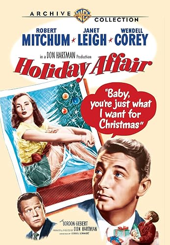Holiday Affair DVD cover, a romantic Christmas movie