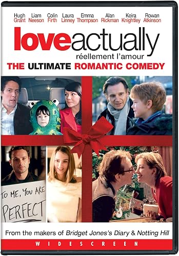 Love Actually DVD cover, a romantic Christmas movie