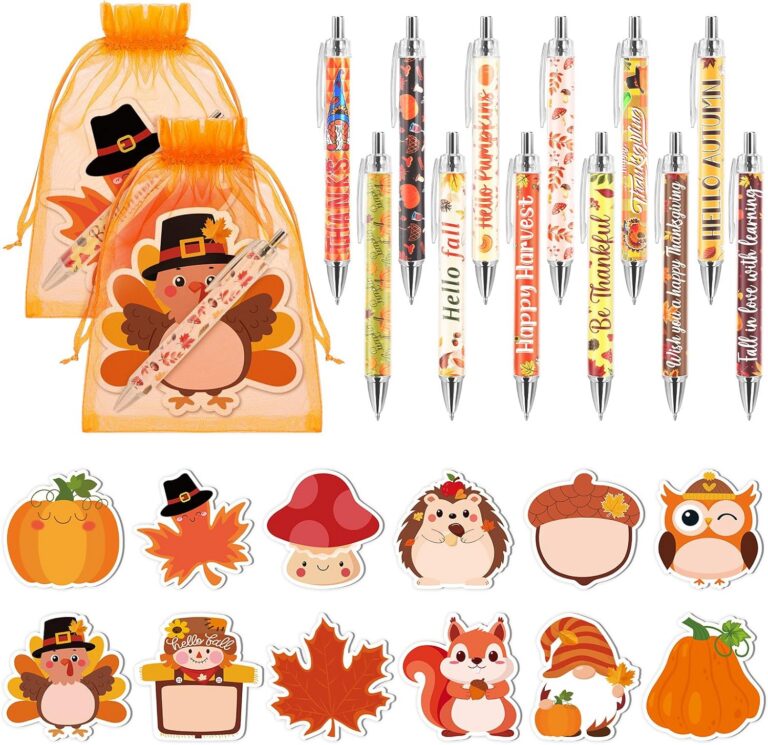 Fall sticky notes and Thanksgiving pen gift sets