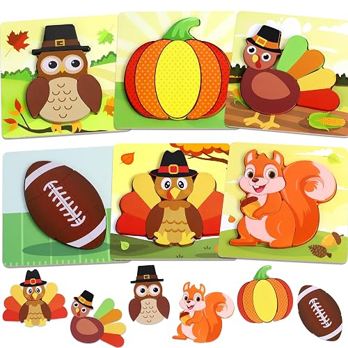 Thanksgiving wooden puzzles for toddlers