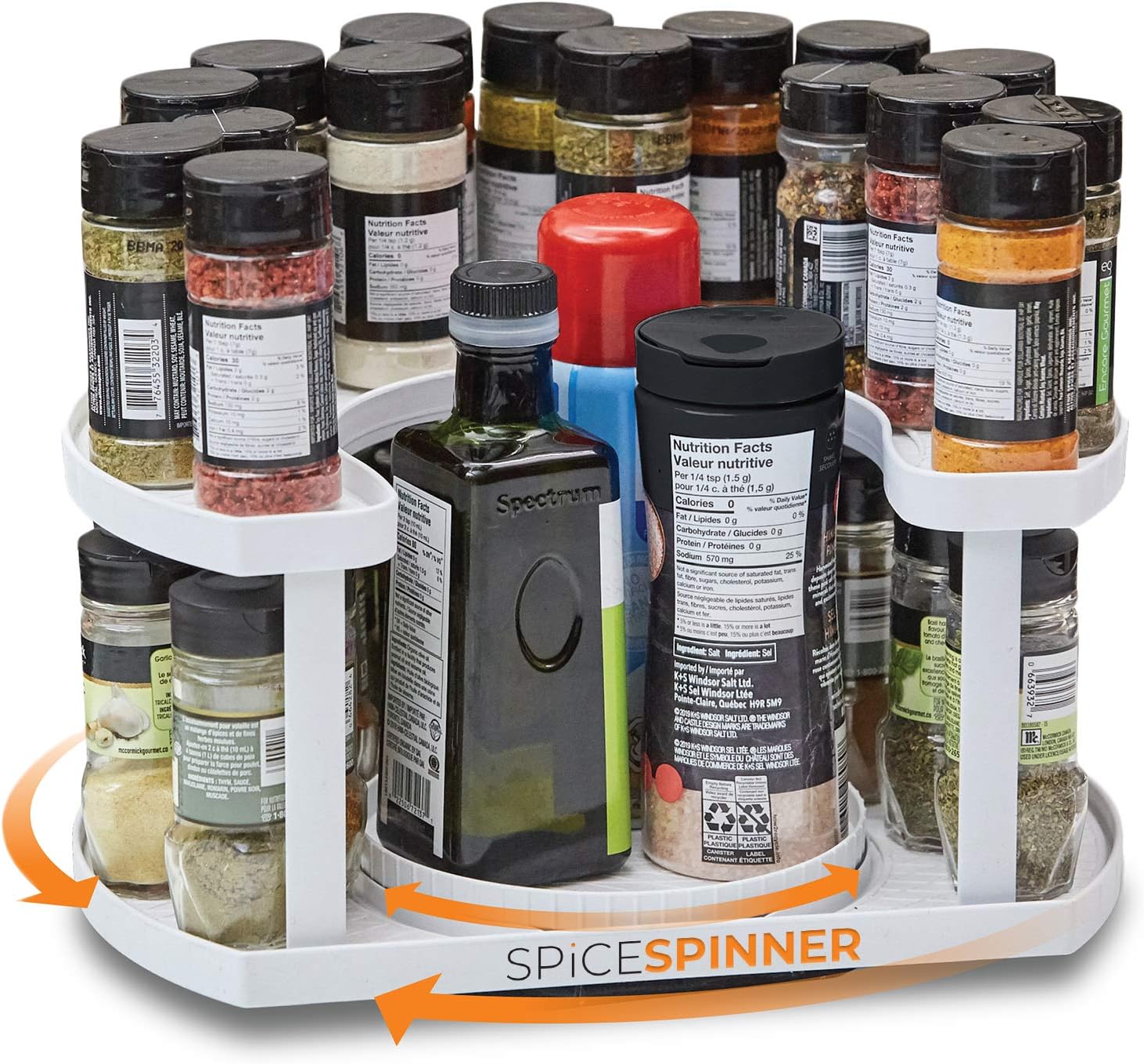 Two-tier spice spinner