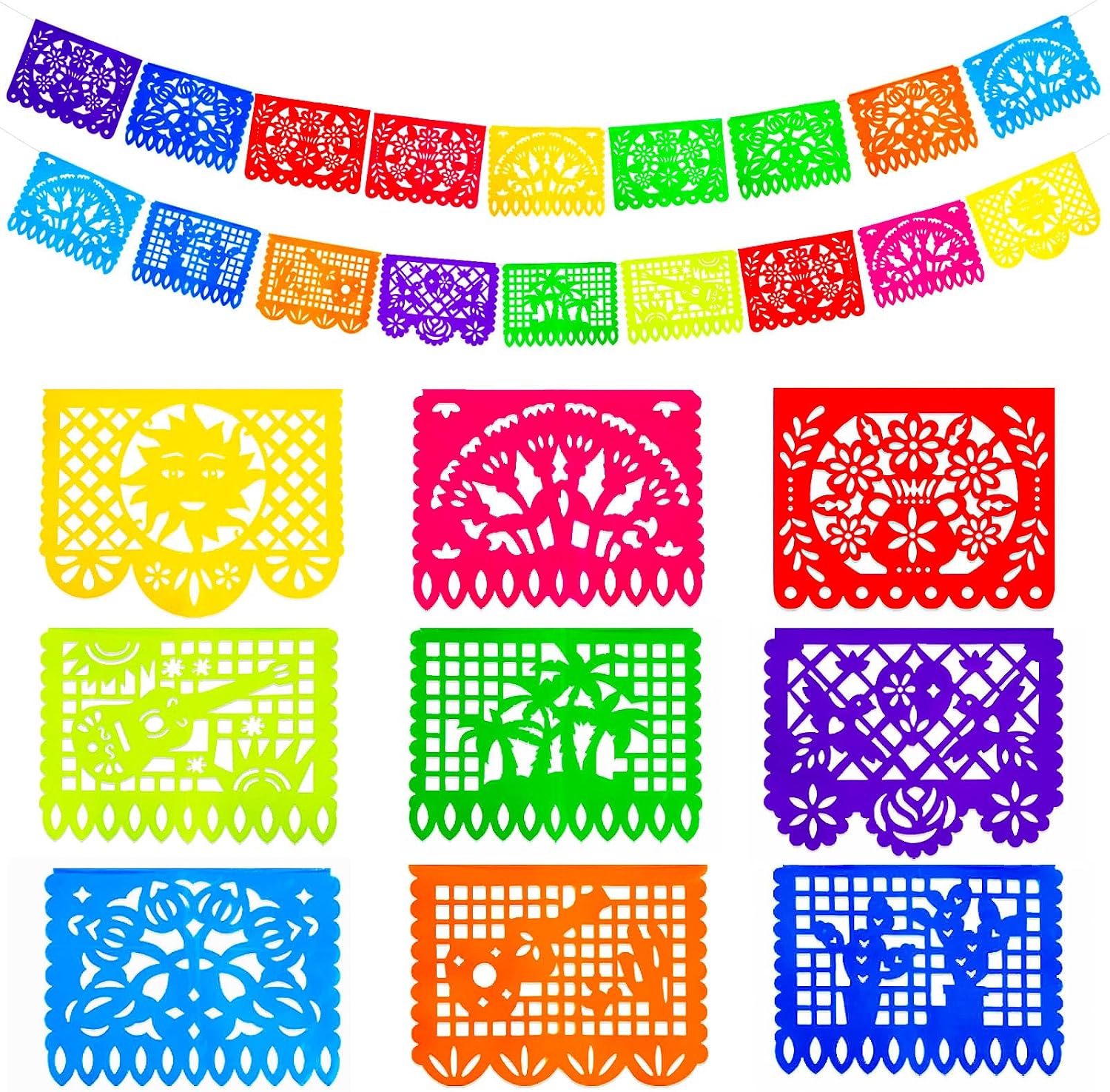 Papel picado fiesta banners