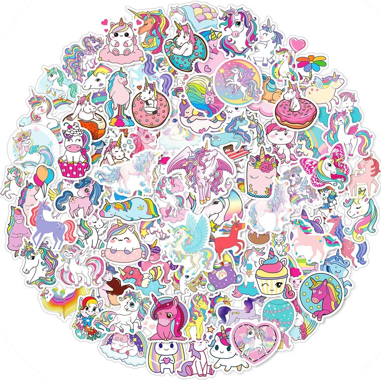 Unicorn stickers, 100 pack