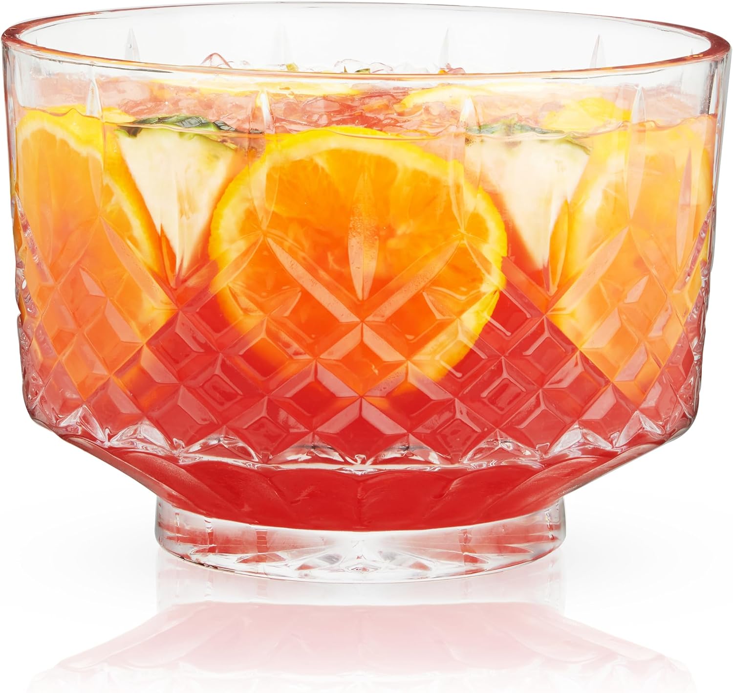 Vintage style crystal punch bowl