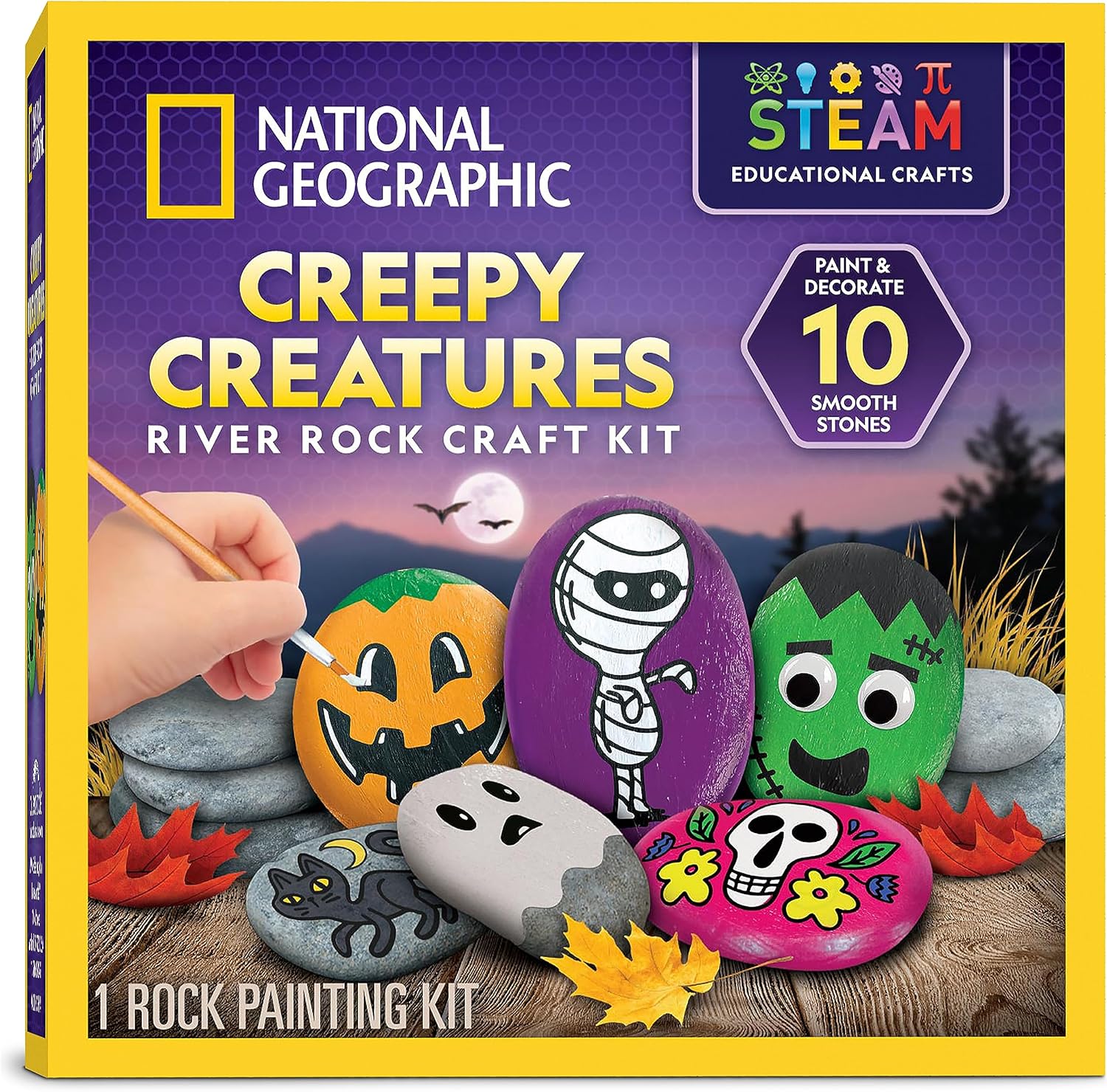 Creepy creatures rock painting kit