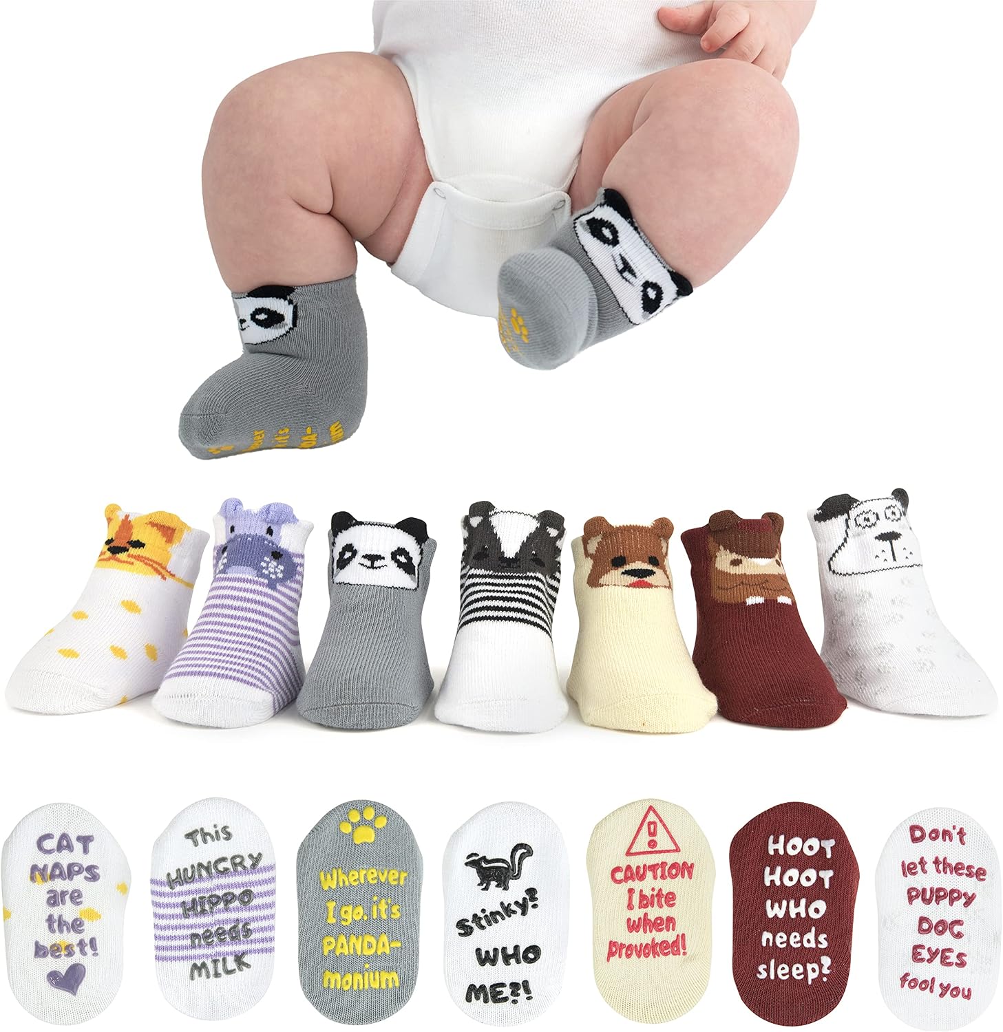 Baby sock gift set, 7 pairs