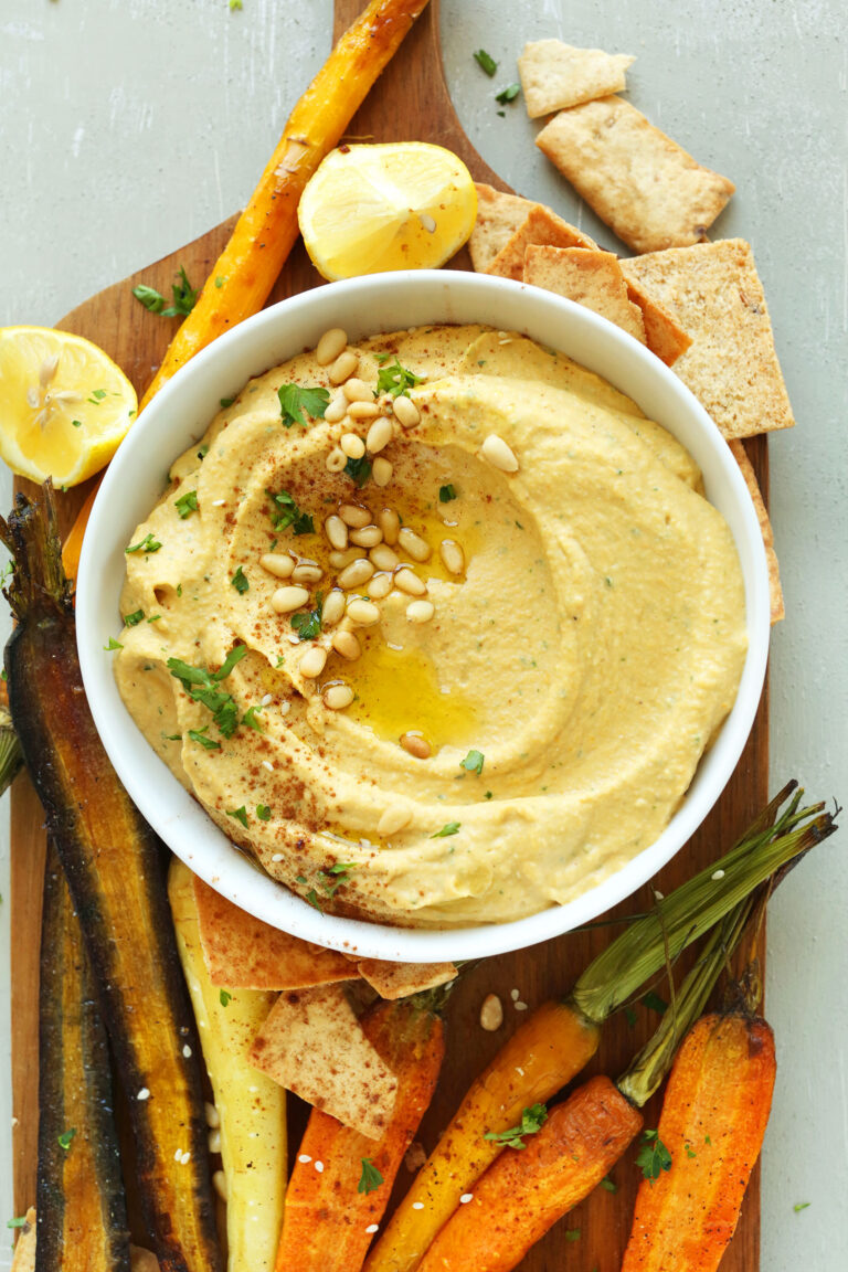 Butternut squash hummus, a healthy fall dip