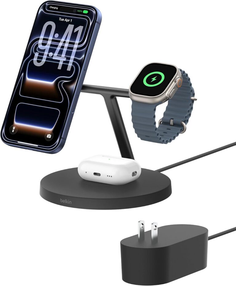 Belkin Qi2 3-in-1 wireless charging stand for iPhone, Apple Watch and AirPods