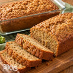 Sliced cake mix zucchini bread on a wooden board