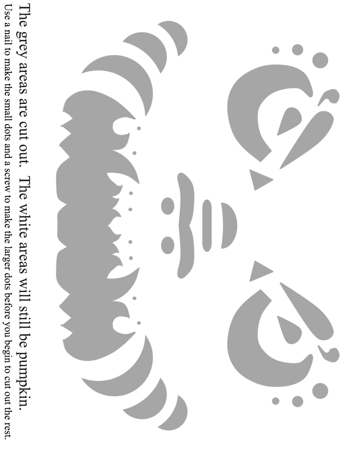 Classic jack-o-lantern face pumpkin carving pattern