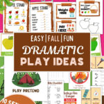 Easy fall pretend play setups pin with apple stand and camping pretend play printables