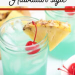 Hawaiian style blue mocktail