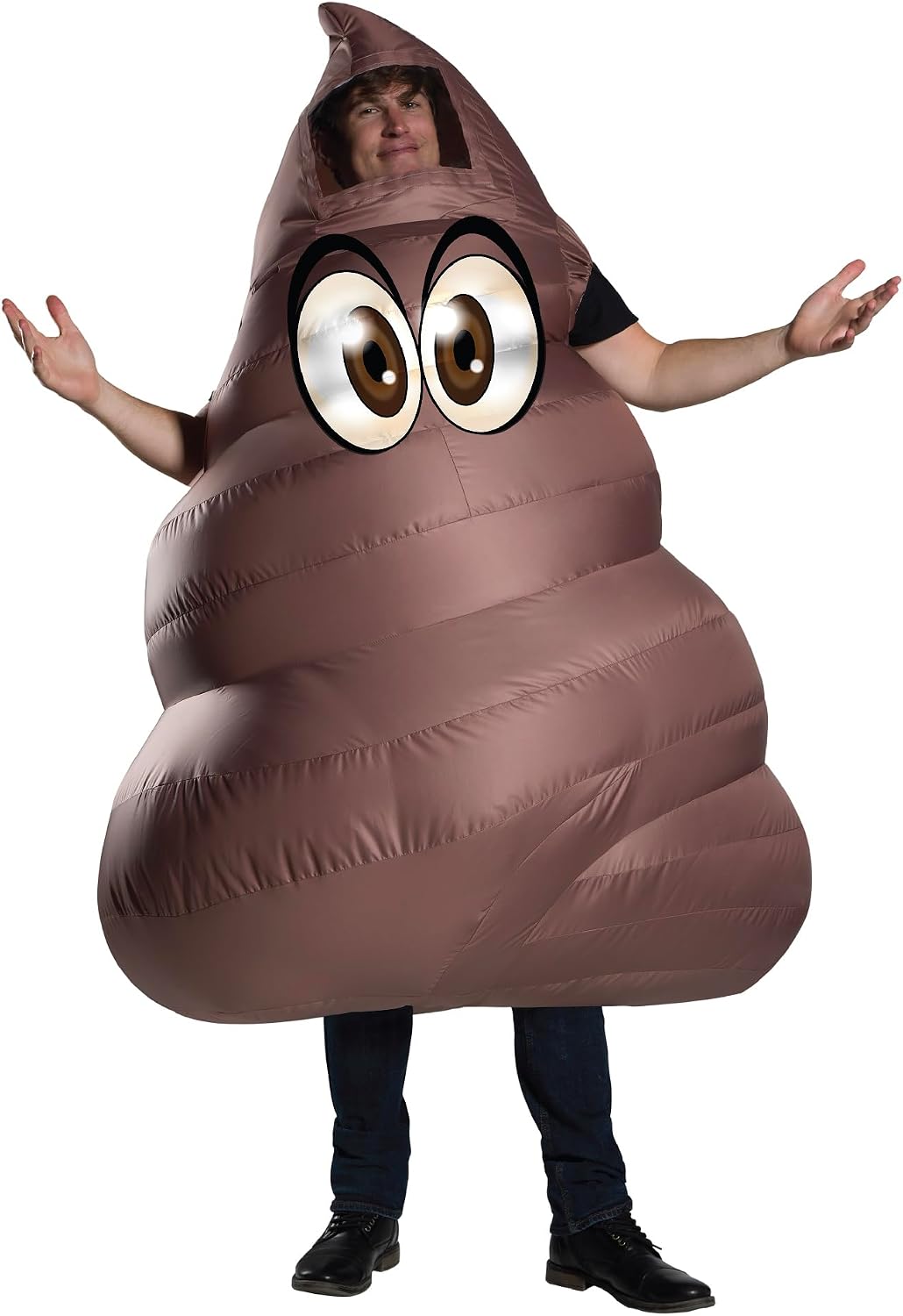 Inflatable poop emoji costume