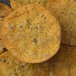 Stack of low calorie chocolate chip cookies
