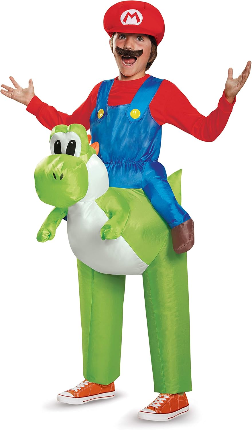 Inflatable Mario riding Yoshi costume