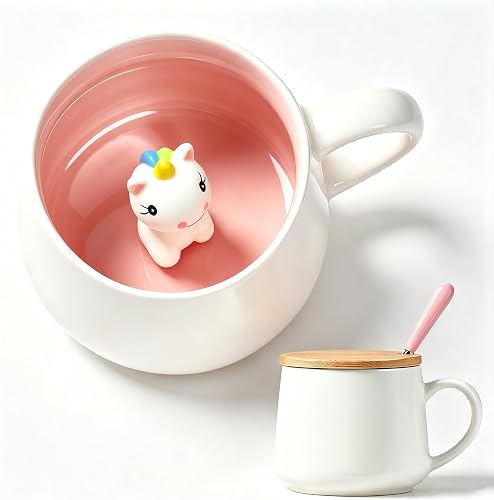 Hand painted unicorn ceramic coffee mug
