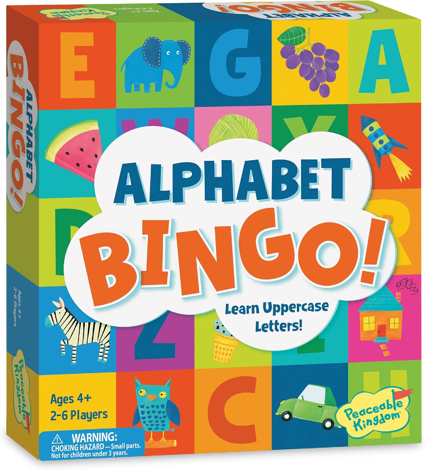 Peaceable Kingdom Alphabet Bingo game
