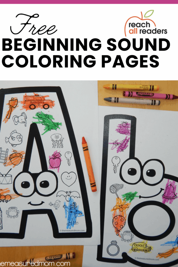 Beginning sounds coloring pages