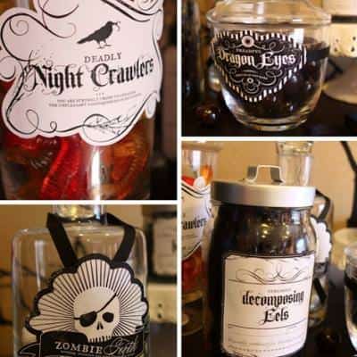 Creepy Labels for Halloween Treats