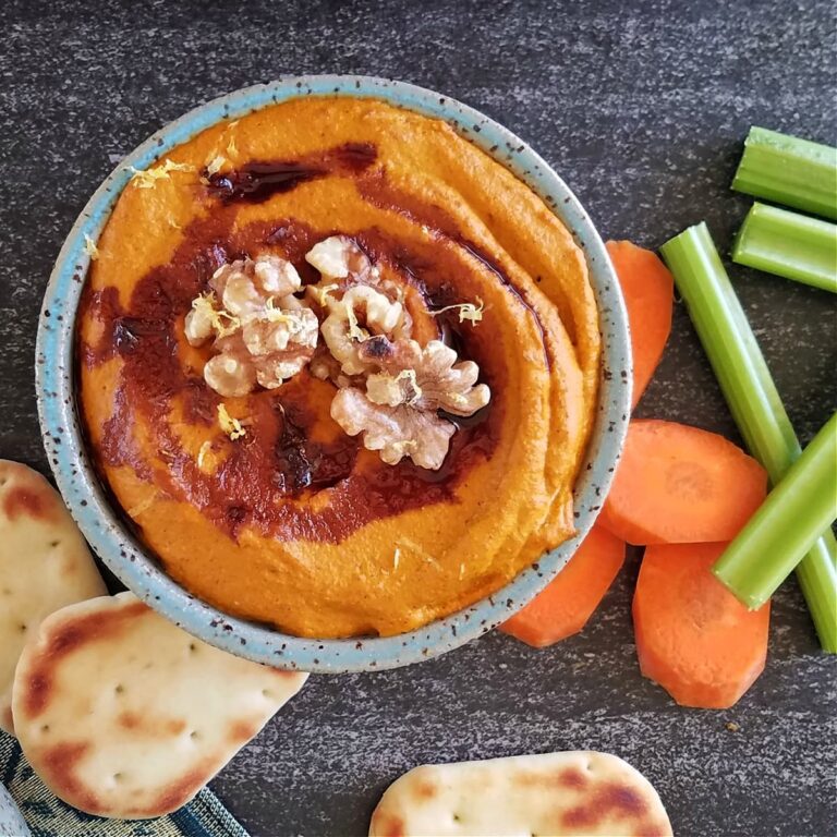 Muhammara roasted red pepper and walnut dip