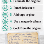 Five things never to do to old handwritten recipe cards