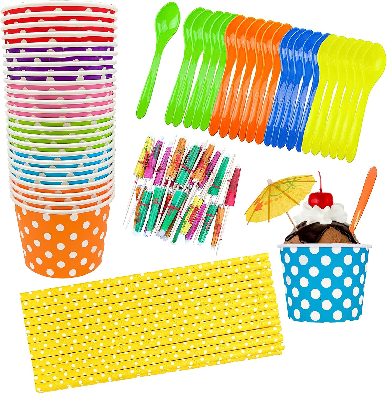 Paper ice cream treat cups