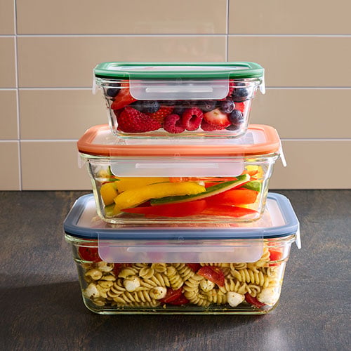 Pampered Chef Leakproof Glass Container Set