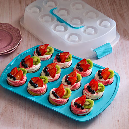 Pampered Chef Cupcake Pan and Carrier Set