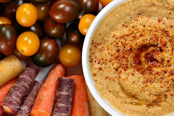 Smokey chipotle pumpkin hummus dip
