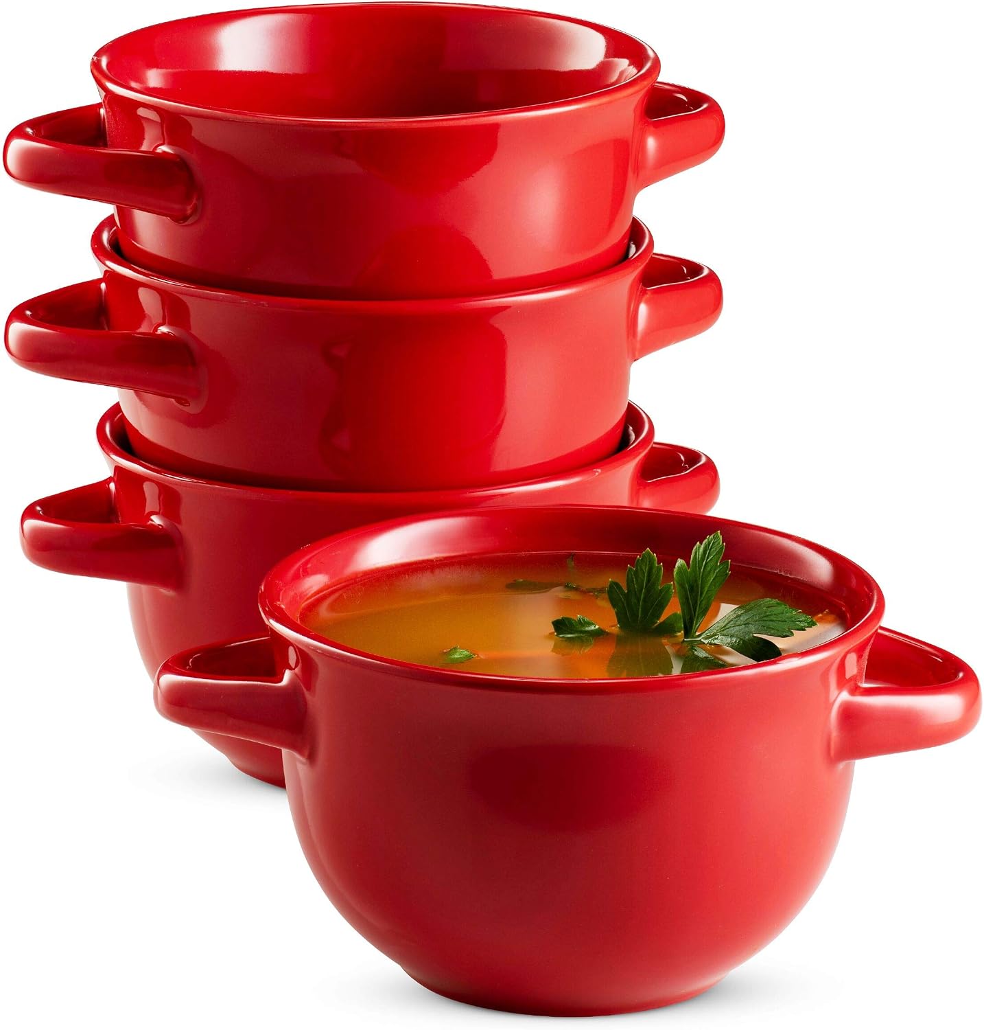 French onion soup crocks with lids and handles