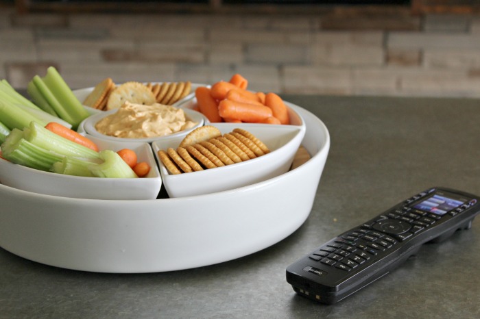 Sweet and spicy mustard dip with pretzels